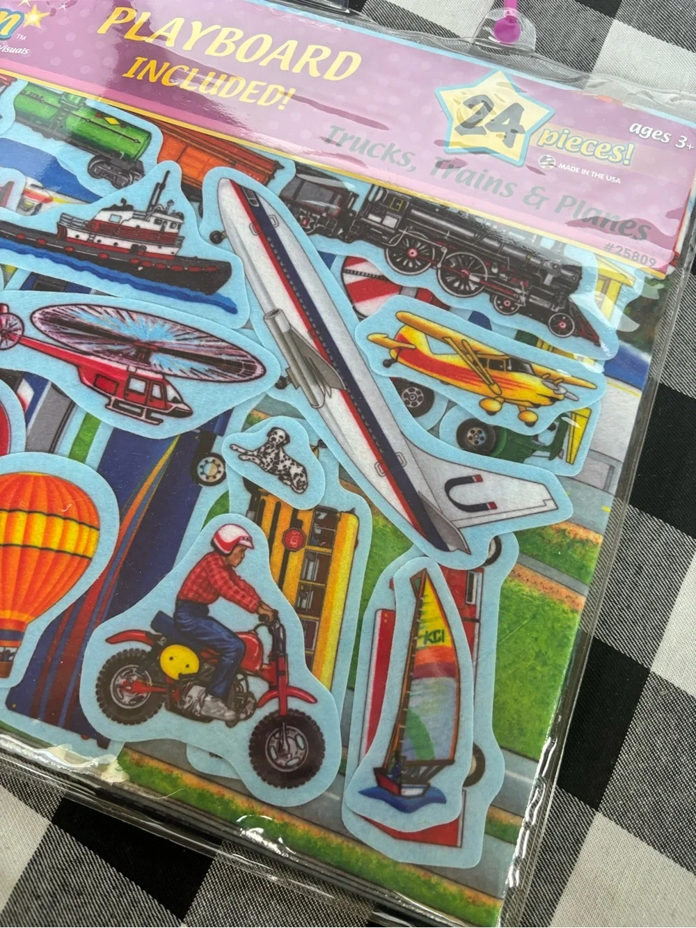 New Trucks, Planes, Trains Felt Pieces and Playground Kids Preschool